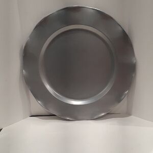 Set of 6 Elegant Allen + Roth Matte Silver Ruffle Charger Plates. Lowe's $19.98